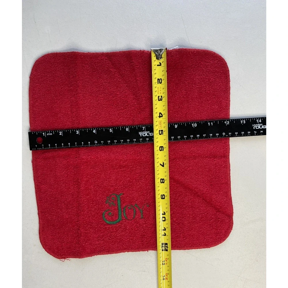 Christmas Towel Set by Cannon Vintage Red & Green Cotton Decorative Novelty XMas